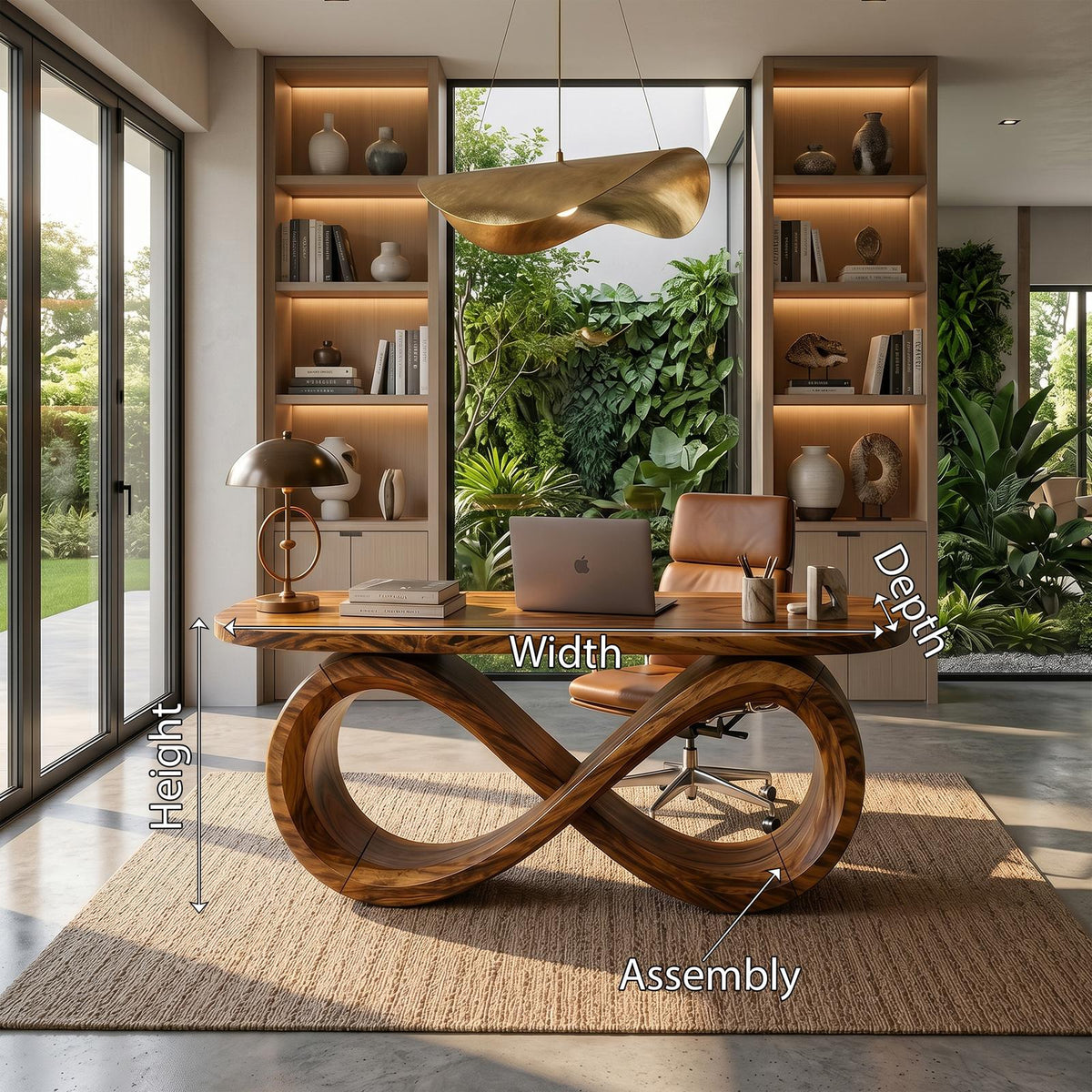 Luxury Infinity Base Executive Desk Designer Office