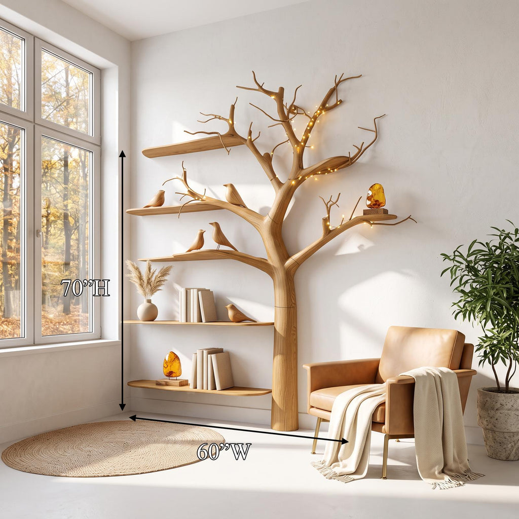 Rustic Tree Bookcase Bedroom Kids Room