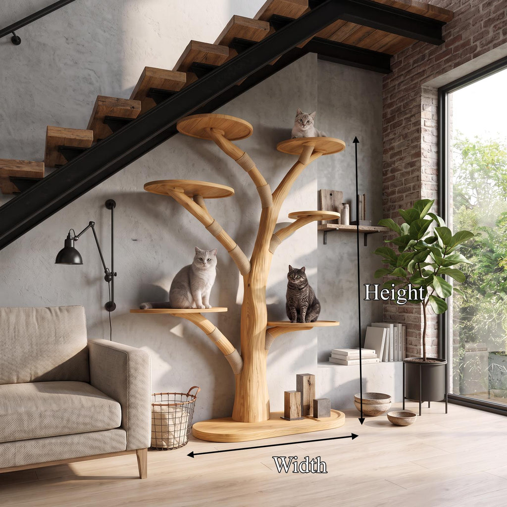 Rustic Tree Cat Tower Home Office SINLSATT027