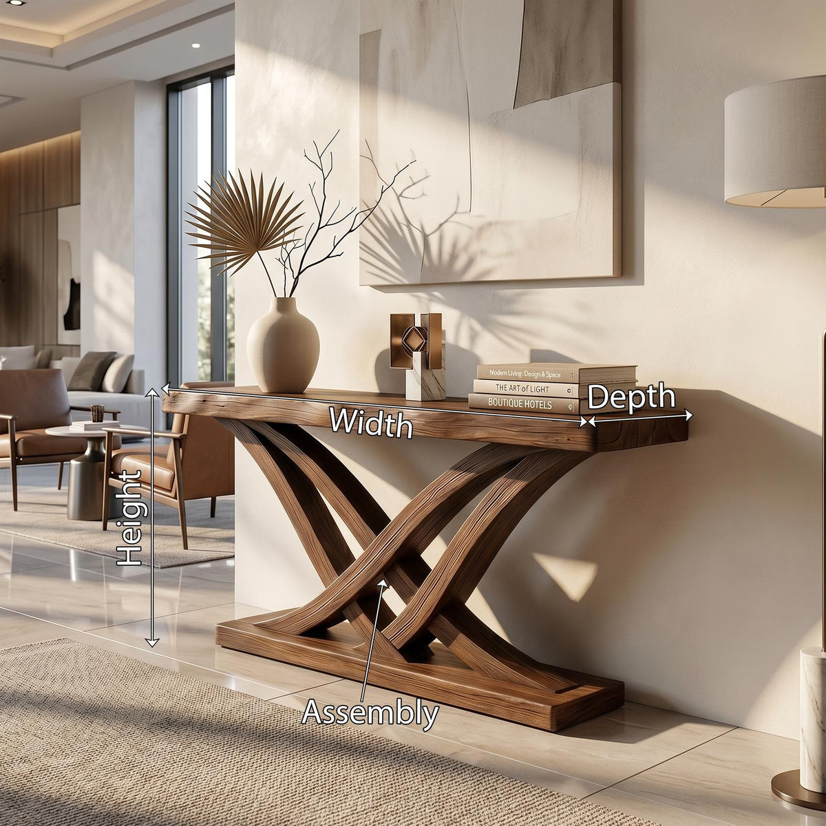 Organic Branch Base Console Table Contemporary Entryway