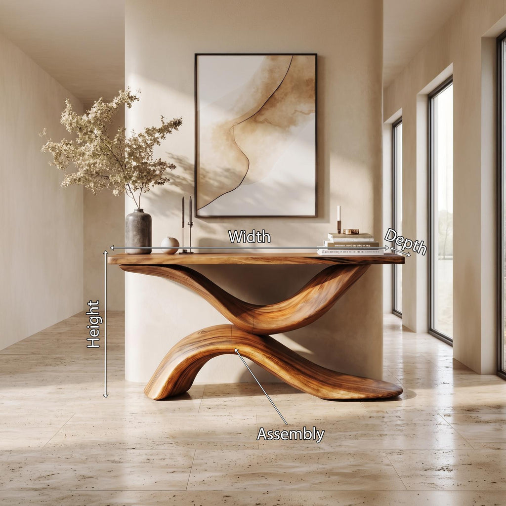 Handcrafted Live Edge Console Table Furniture Decor