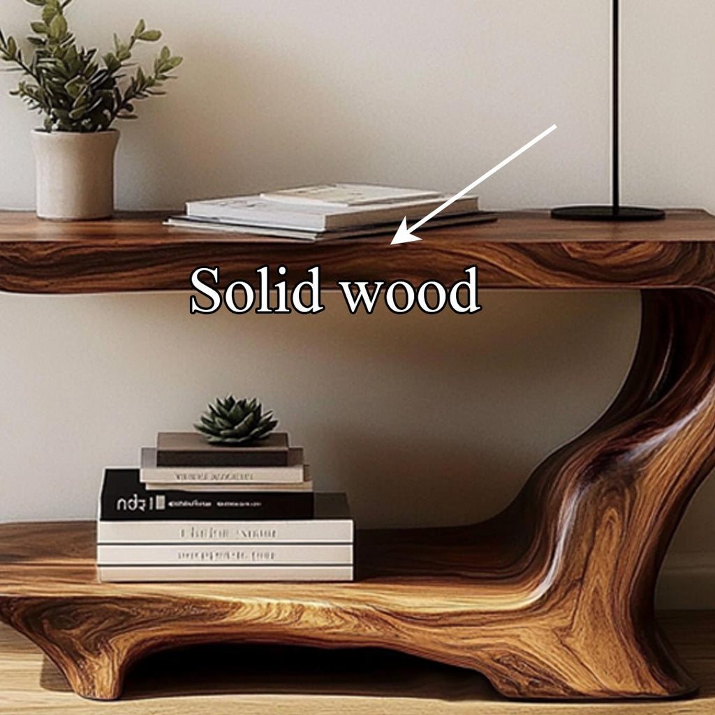 Mid-Century Side Table, Solid Wood End Table & Accent Bedside Nightstand for Living Room, Bedroom & Office