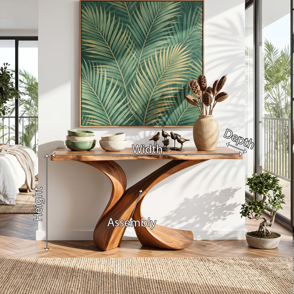 Rustic Wood Console Table Entryway Design