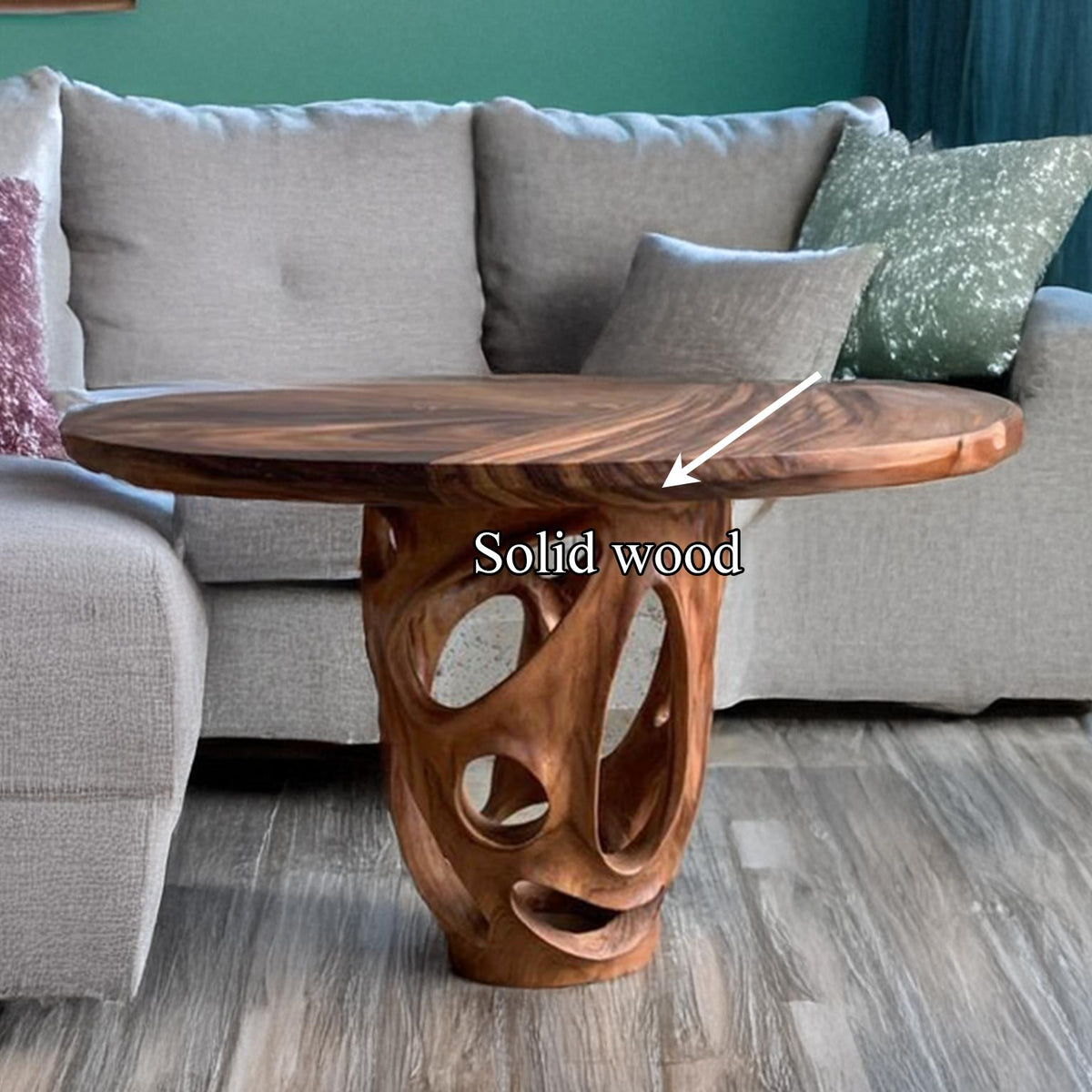 Rustic Coffee Table Live Edge Handmade Decor Gift