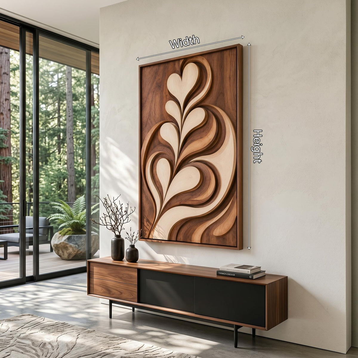 Contemporary Latte Leaf Wall Art For Living Room SILDTTNWA175