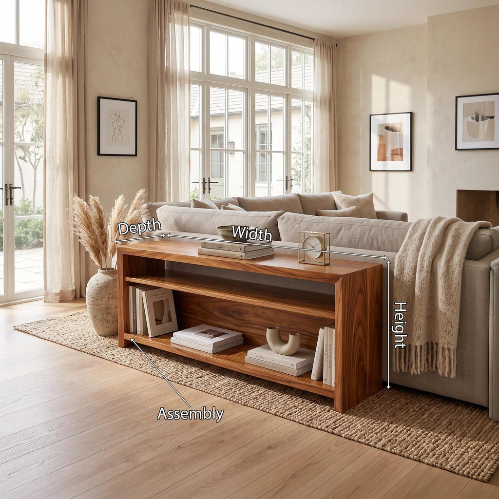 Organic Open Frame Console For Modern Hallway