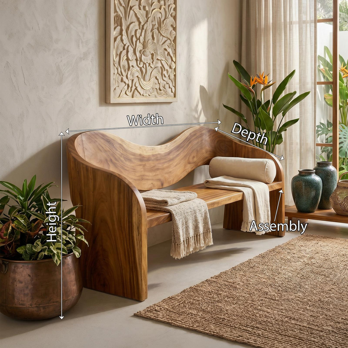 Contemporary Accent Bench Modern Residence
