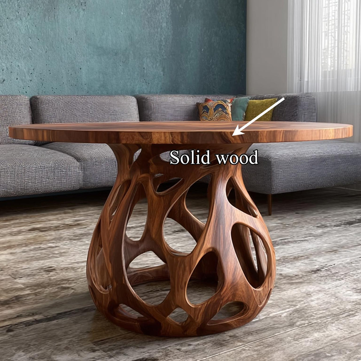 Coffee Table Solid Wood Rustic Style Gift