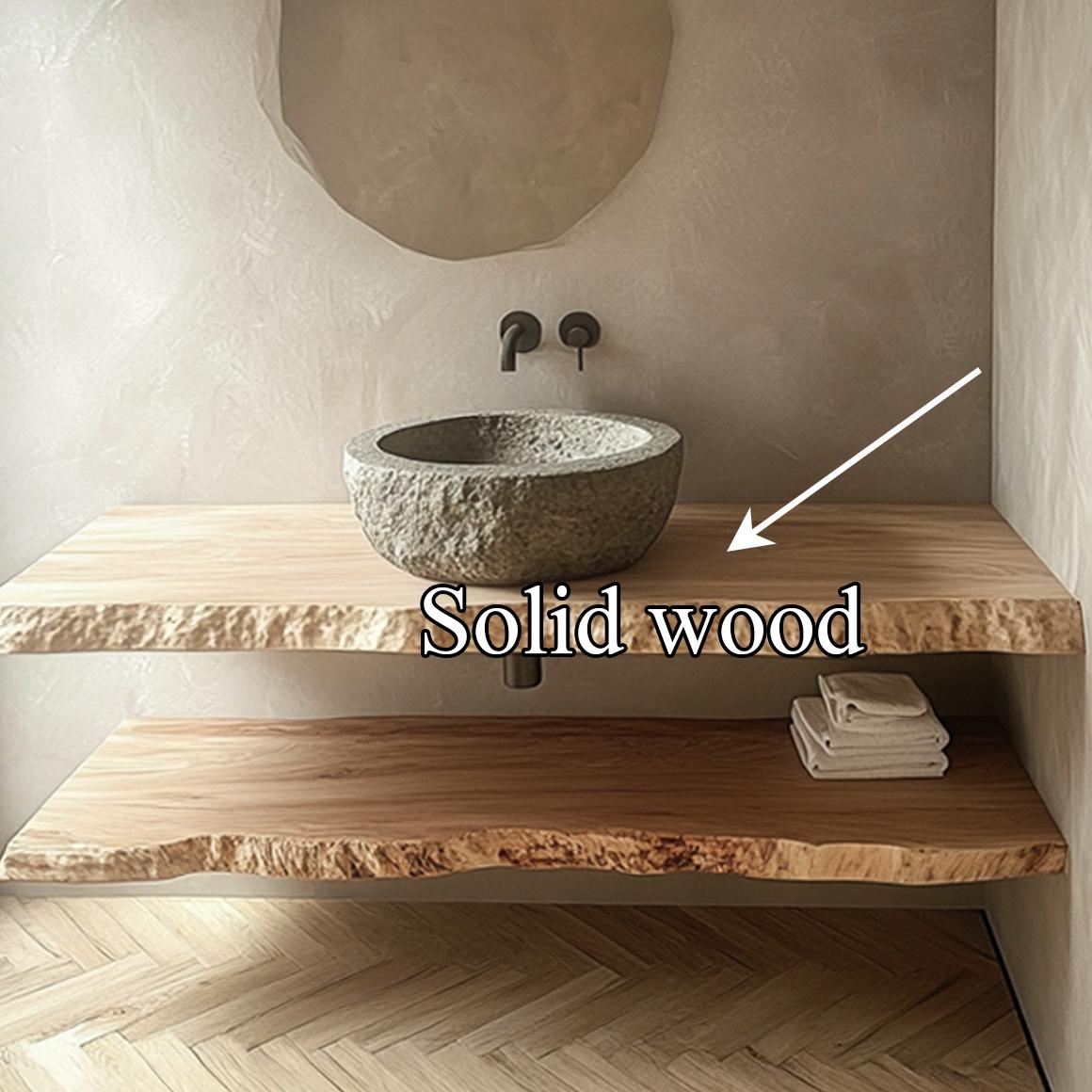 Rustic Floating Shelf Vanity Washroom SINLSABRV179