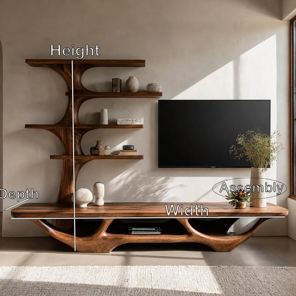 Contemporary Tree Form TV Console For Living Room Decor