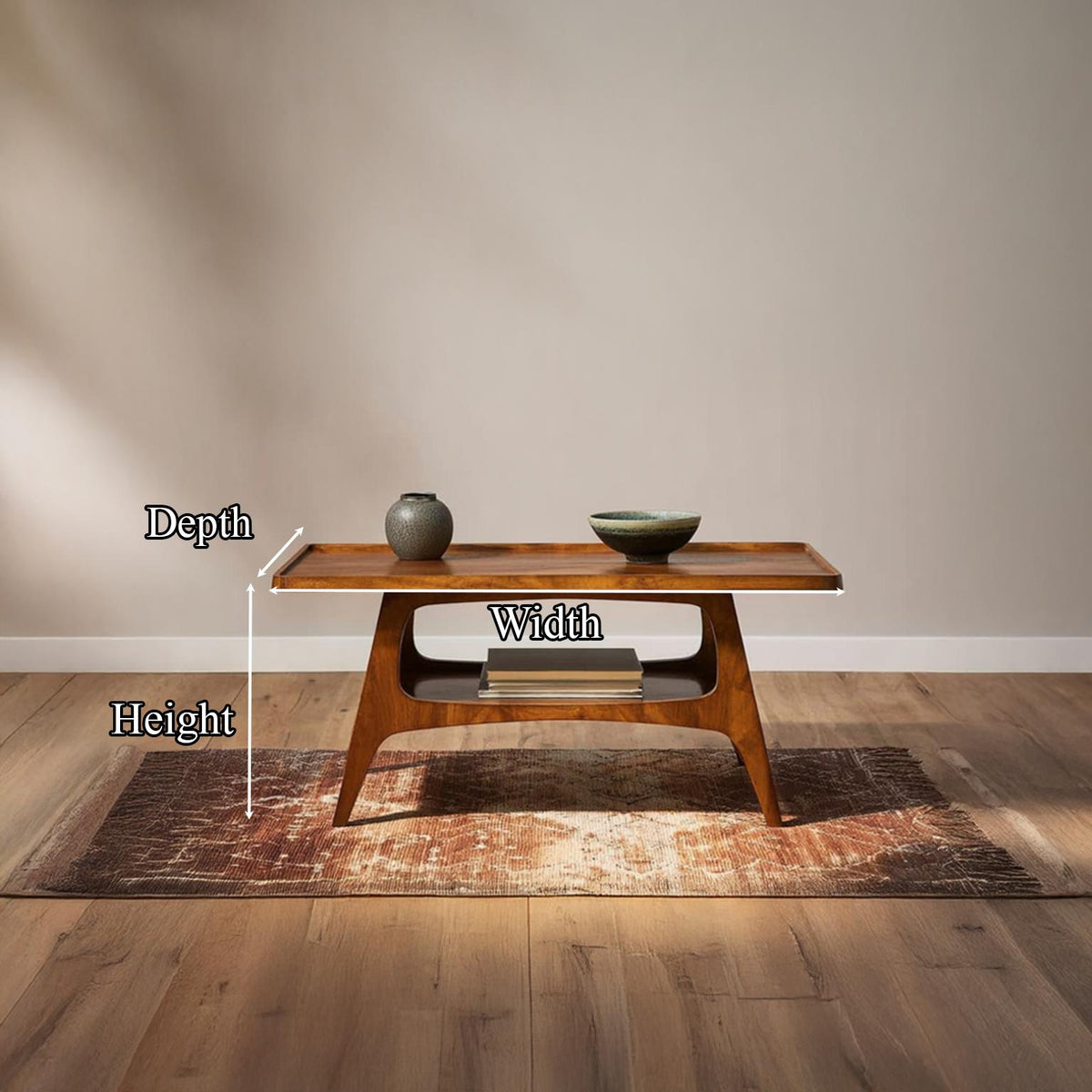 Mid Century Coffee Table Wooden Furniture SINLSACF056