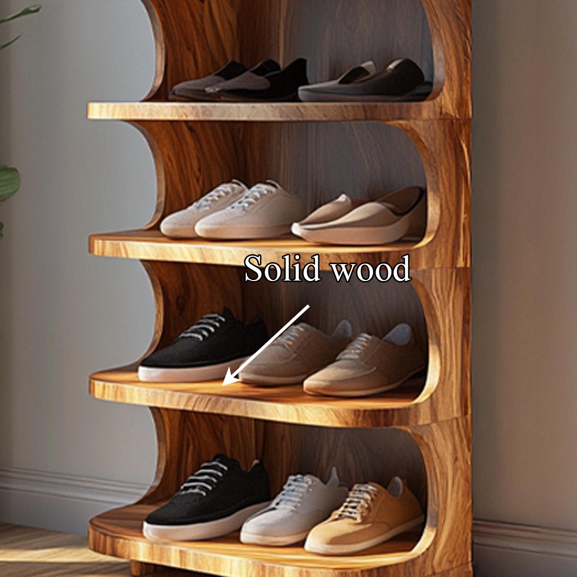 Rustic Soft Edge Shoe Rack Mudroom And Bedroom
