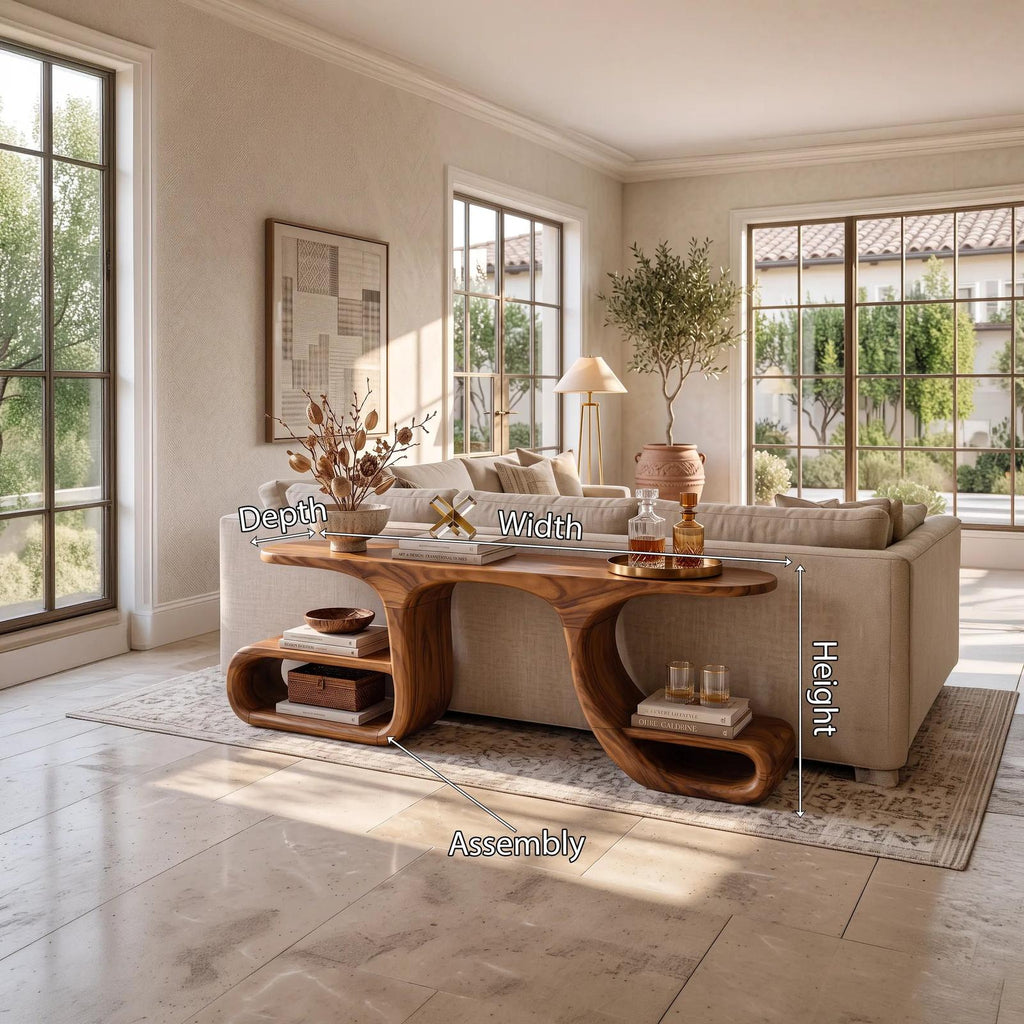 Contemporary Flowing Console Table For Modern Living Space SILDTTNCS194