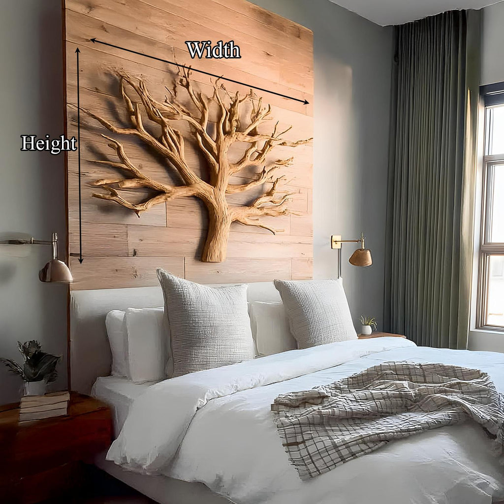 Rustic Tree Wall Art For Bedroom And Headboard Area