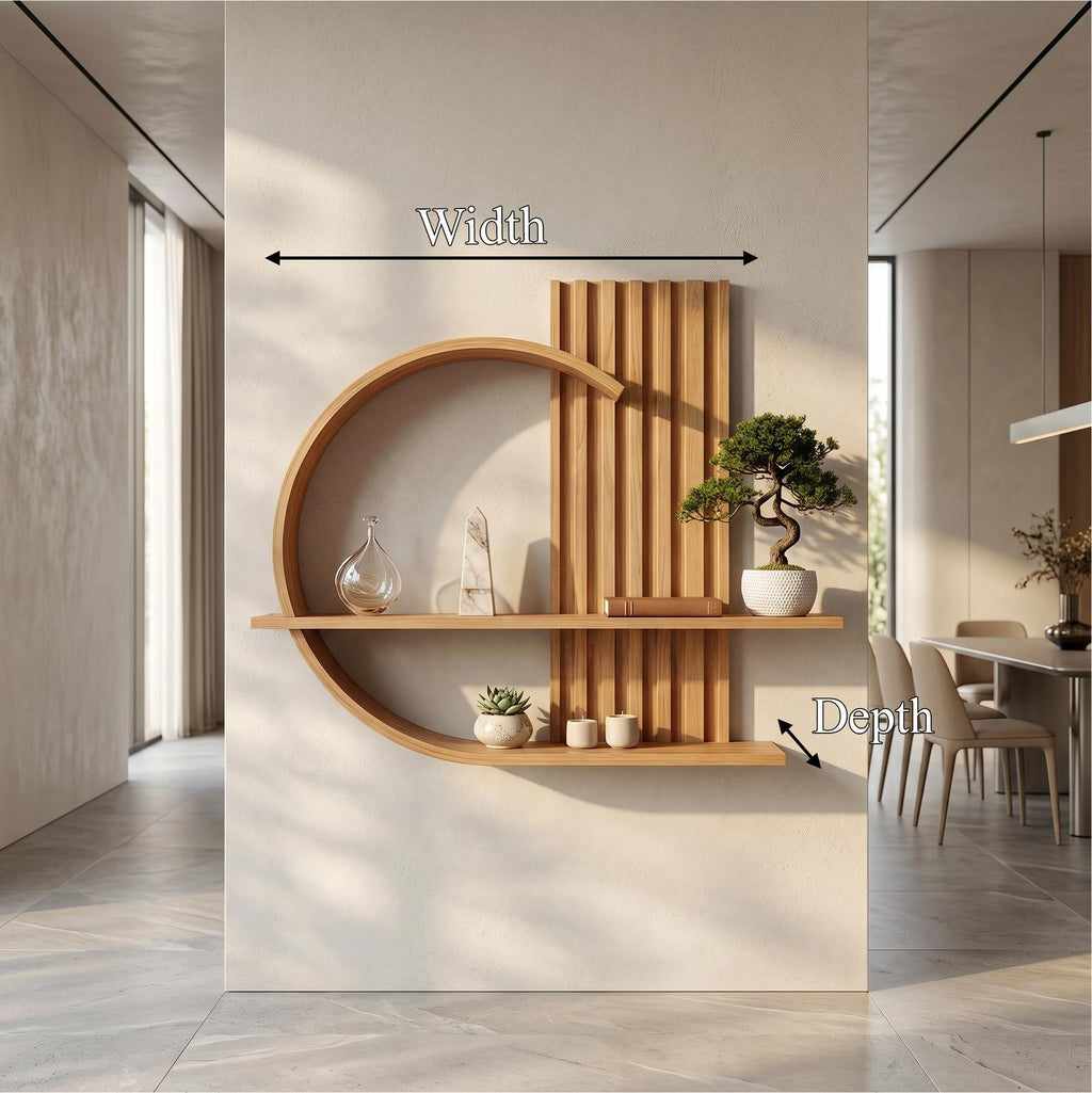Japandi Organic Modern Wall Shelf Living Room And Bedroom