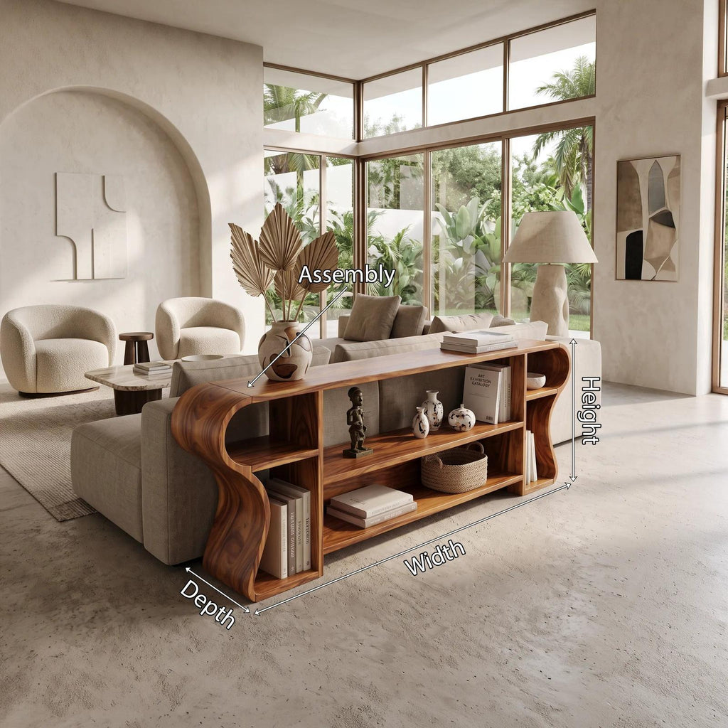 Contemporary Display Console Table For Living Area SILDTTNCS174
