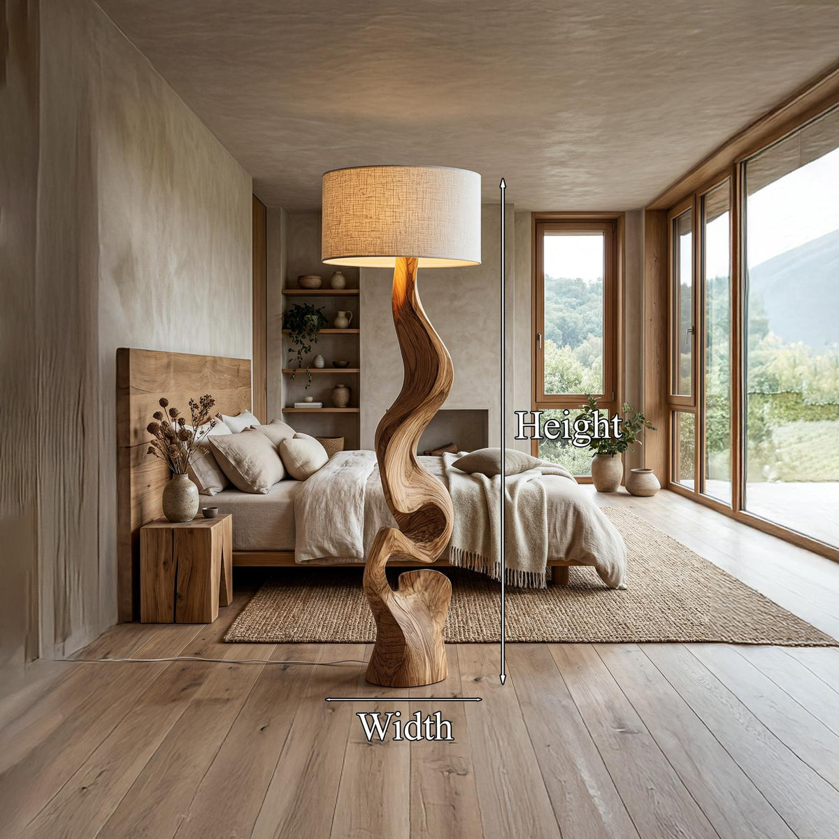 Sculptural Twist Lamp Base Living Room And Bedroom