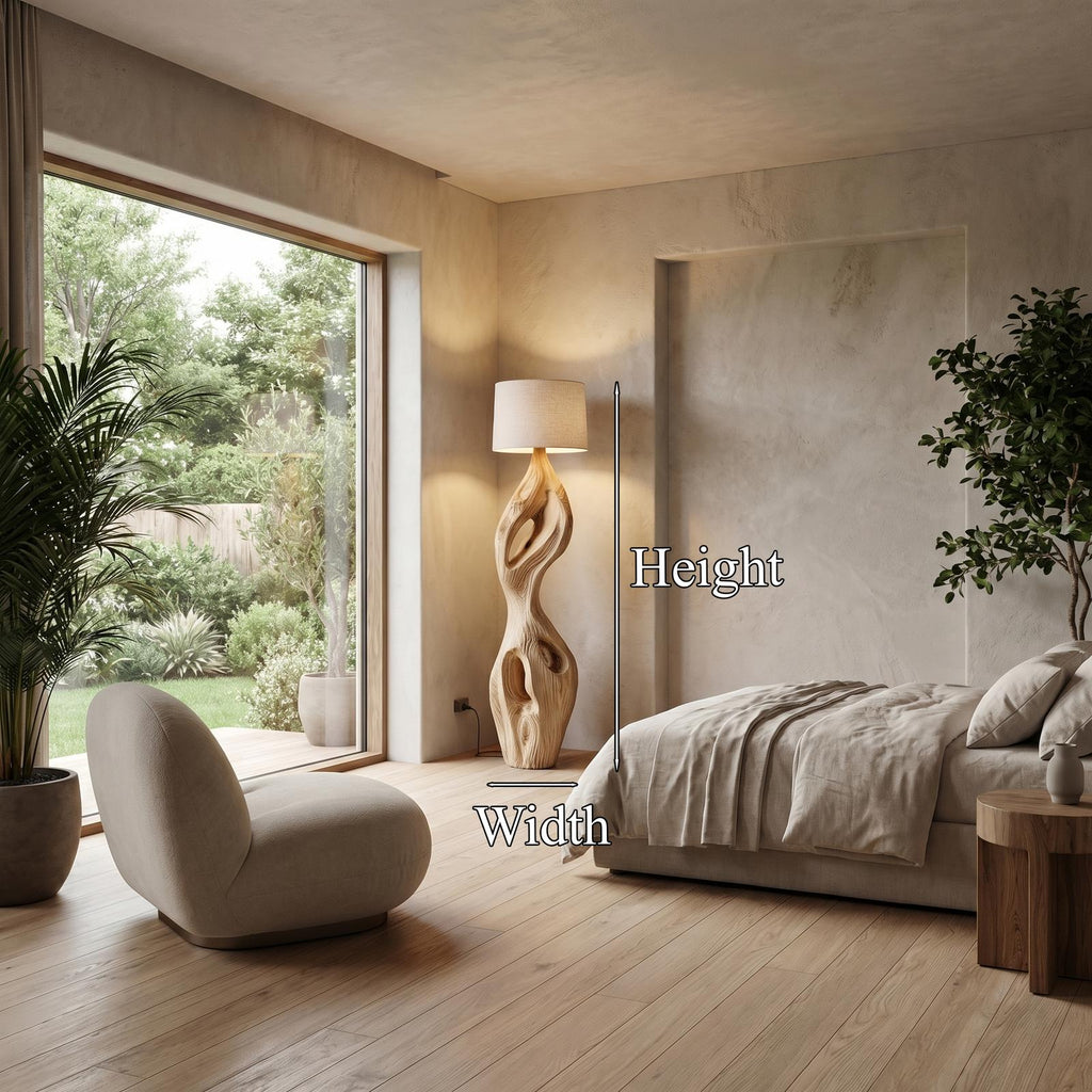 Organic Twisted Floor Lamp Sculptural Double Curve Design Living Room And Bedroom