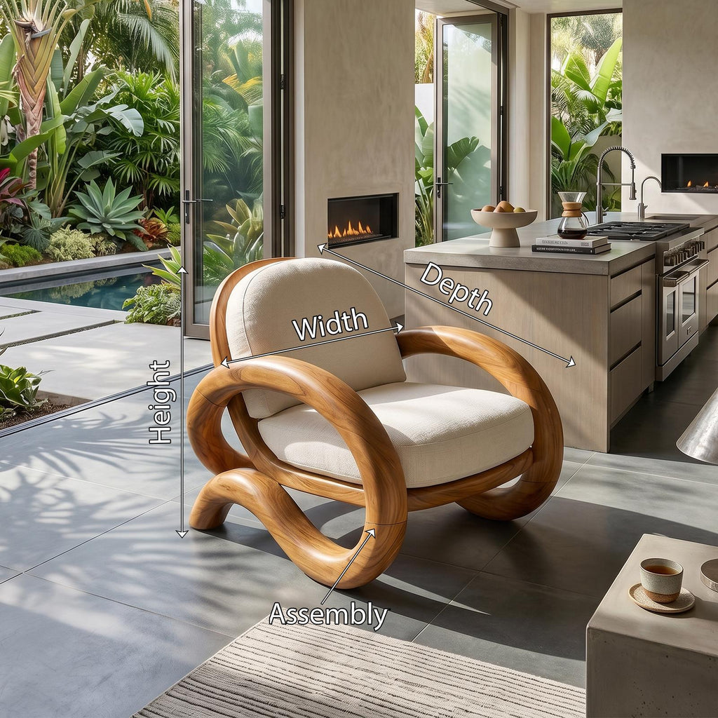 Contemporary Curved Lounge Chair Modern Villa Interior SILDTTRCHR005