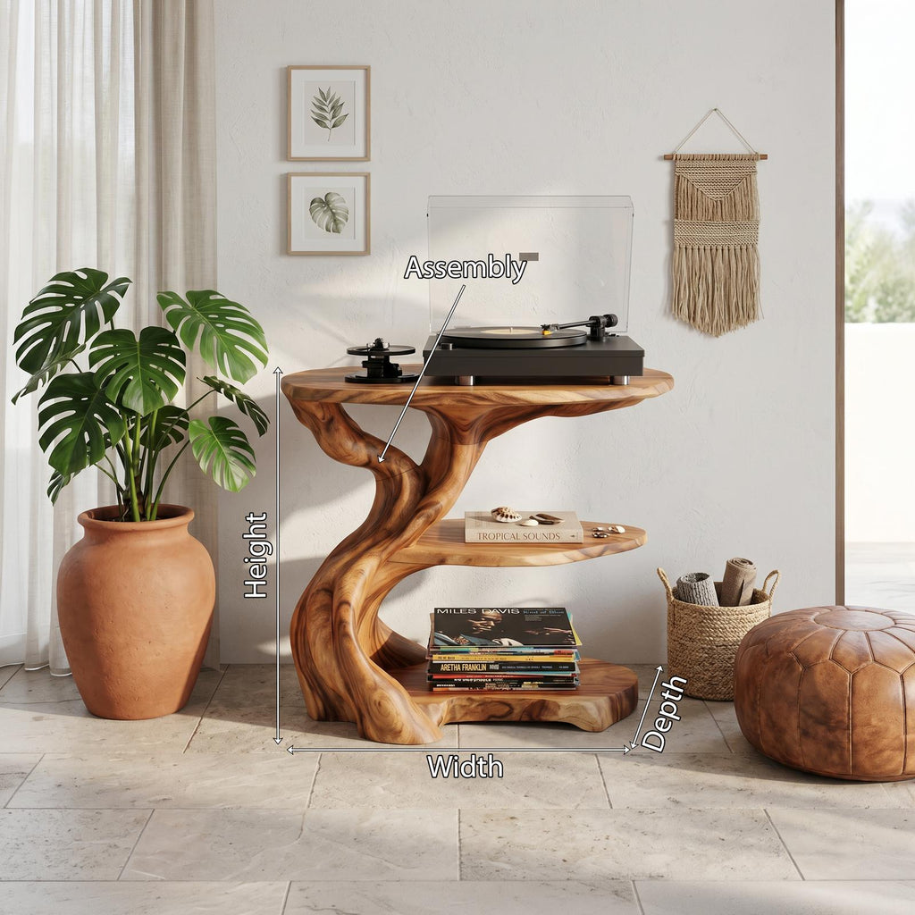 Handcrafted Wooden Media Stand Custom Living Room