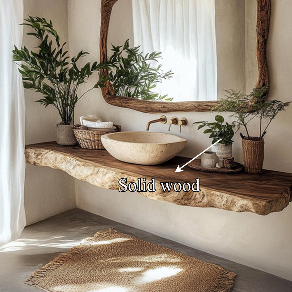 Rustic Single Sink Vanity Bathroom