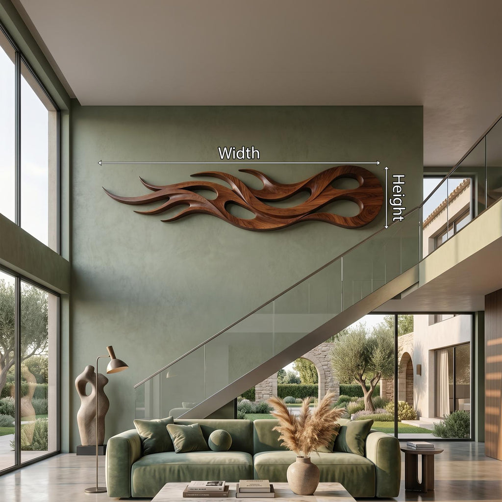 Modern Abstract Figure Wood Wall Art, Silhouette Art Panel Decor for Reception Area, Office Lobby and Lounge