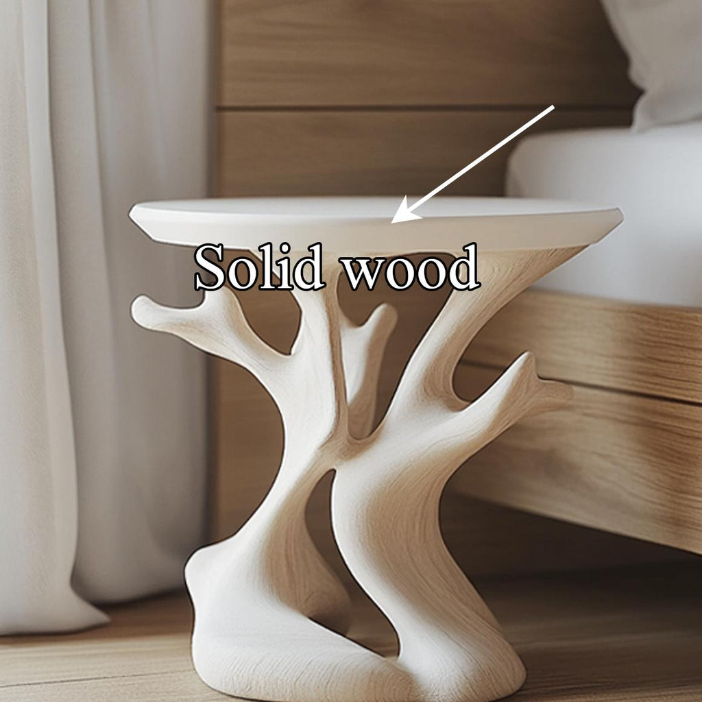 Mid-Century Nightstand, Solid Wood Bedside Table, Modern Accent Side Table for Bedroom & Living Room Decor
