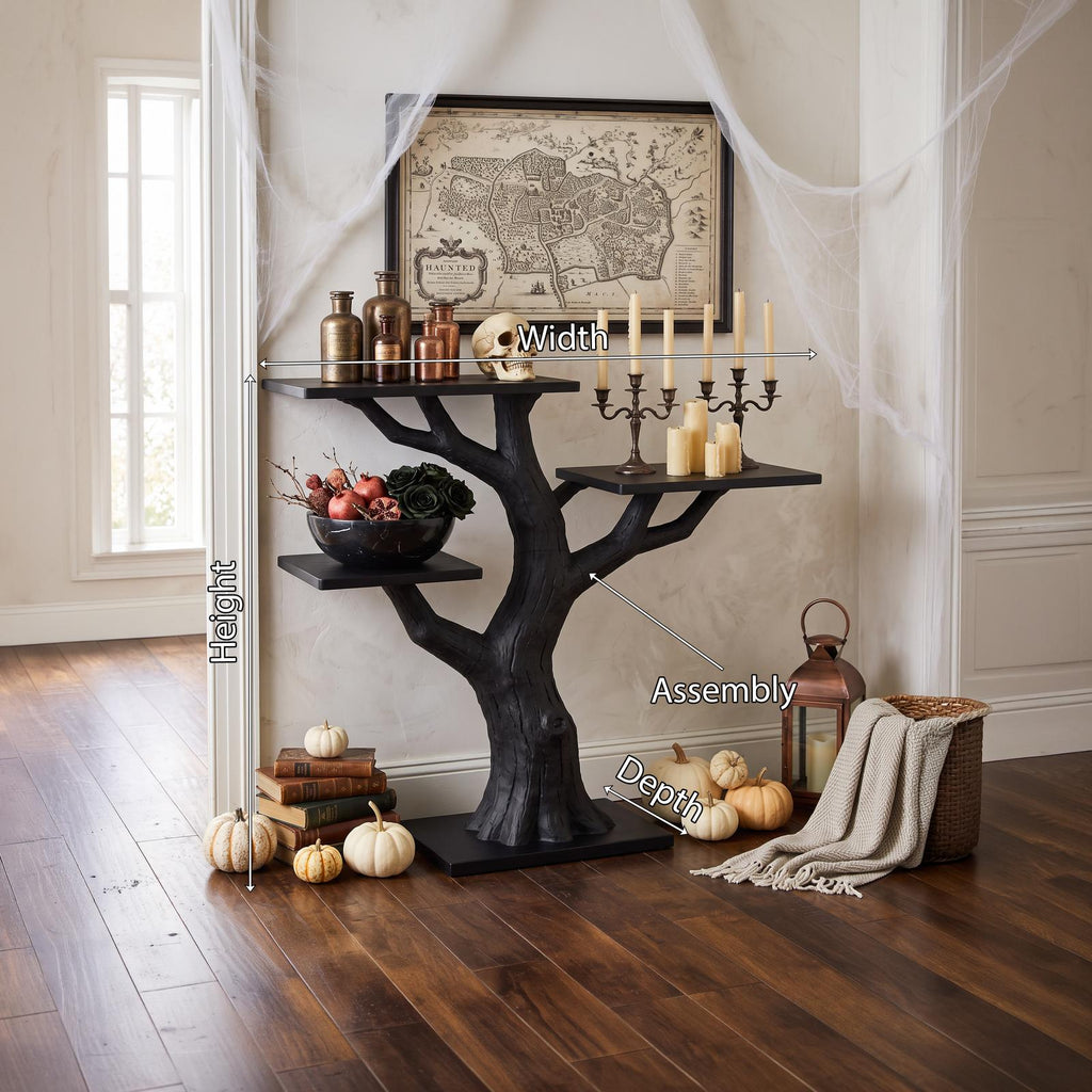 Organic Gnarled Branch Console For Vintage Halloween Furniture