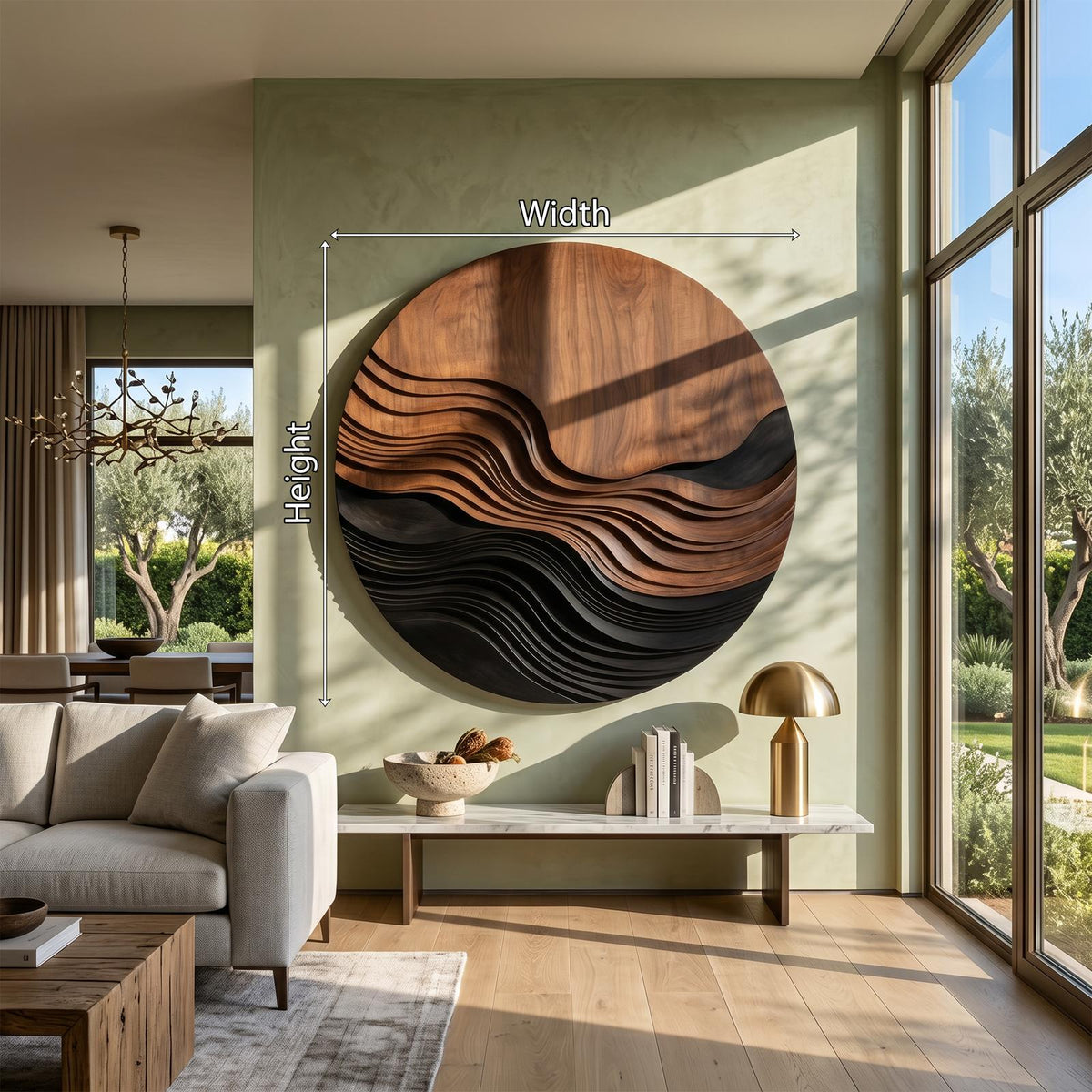 Contemporary Wave Pattern Wall Art For Entryway SILDTTNWA153