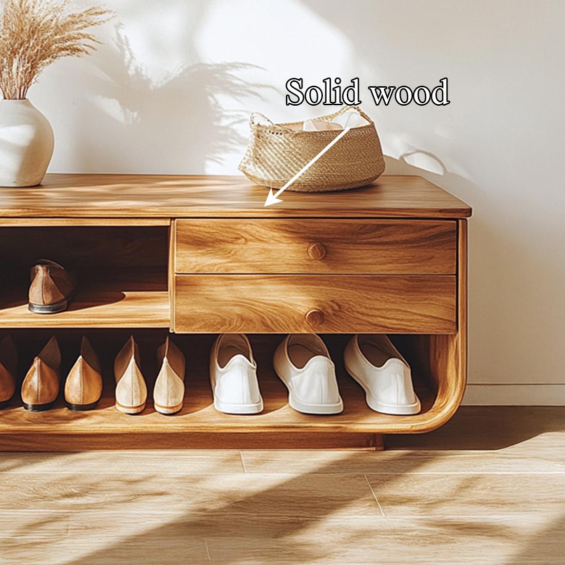 Mid Century Rounded Shoe Storage Hallway And Bedroom