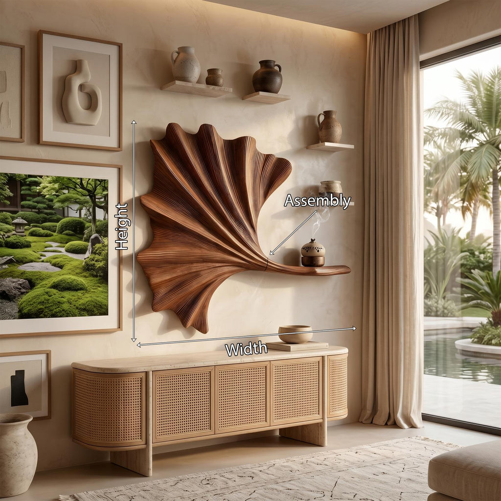 Contemporary Ginkgo Leaf Wall Shelf For Interior SILDTTNWA160