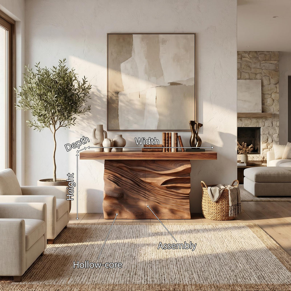 Minimalist Live Form Console Table For Apartment Interior Design