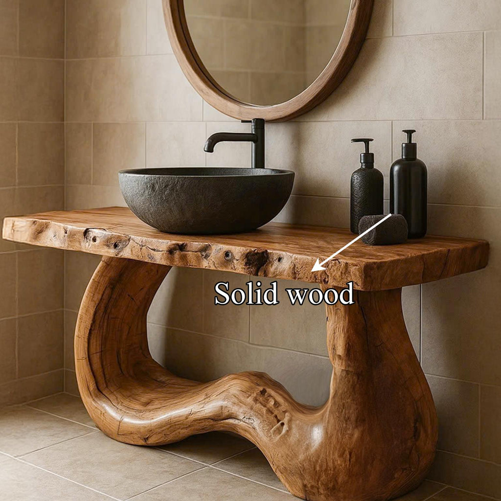 Rustic Live Edge Console Bathroom