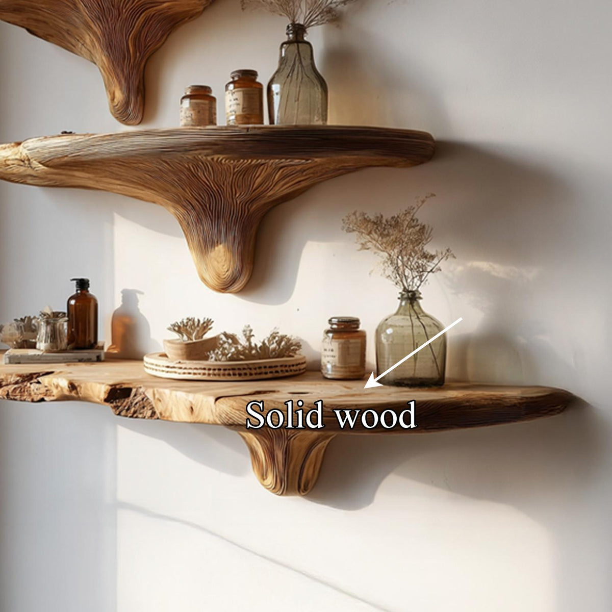 Rustic Artistic Musrhroom Shelf for Modern Living Room