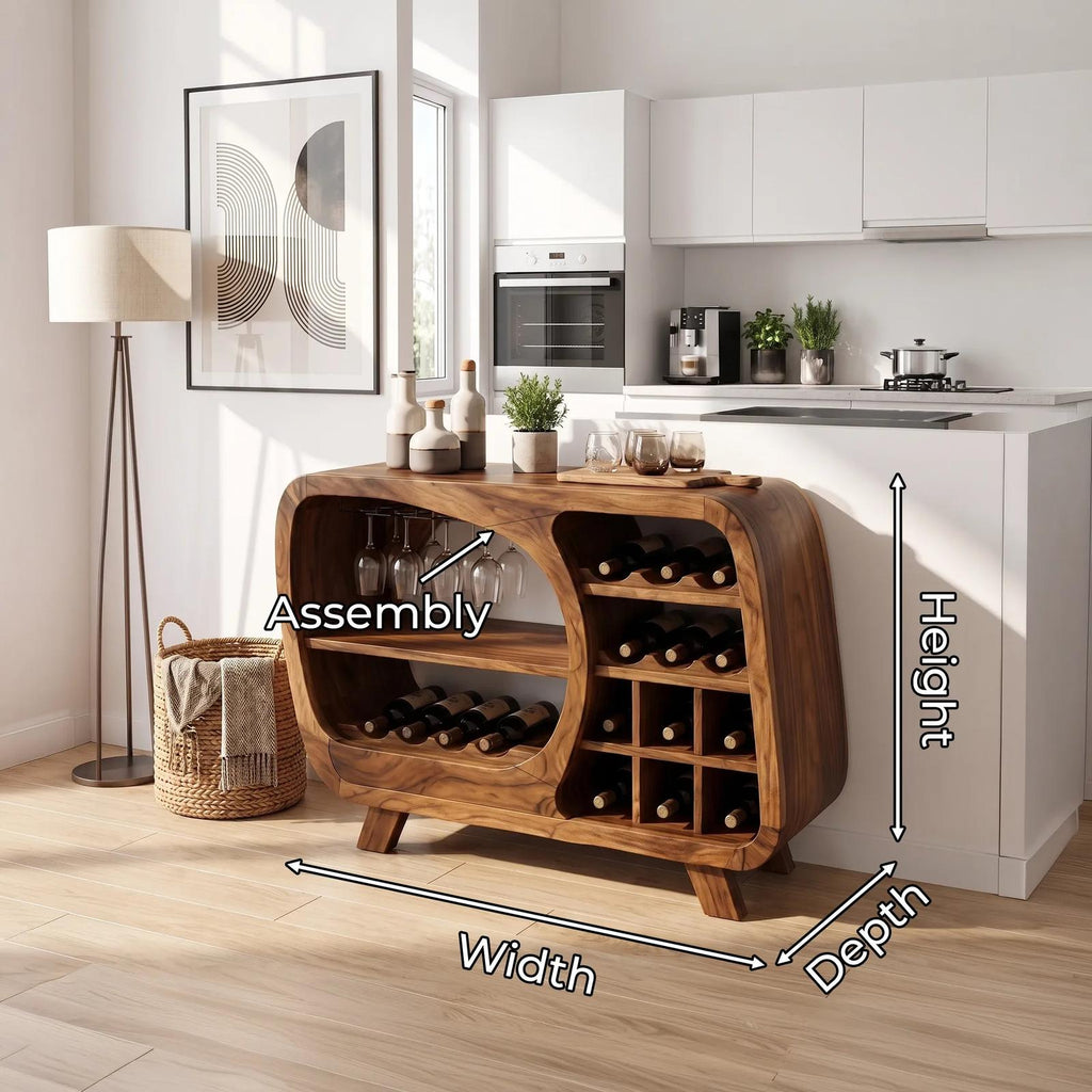 Mid Century Wine Storage Cabinet Modern Kitchen