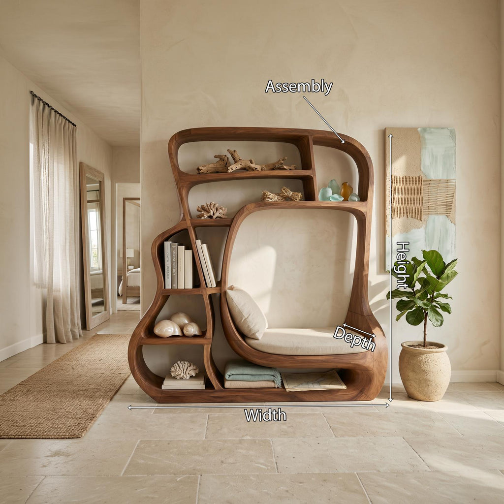 Minimalist Storage Bookcase For Modern Bedroom Interior