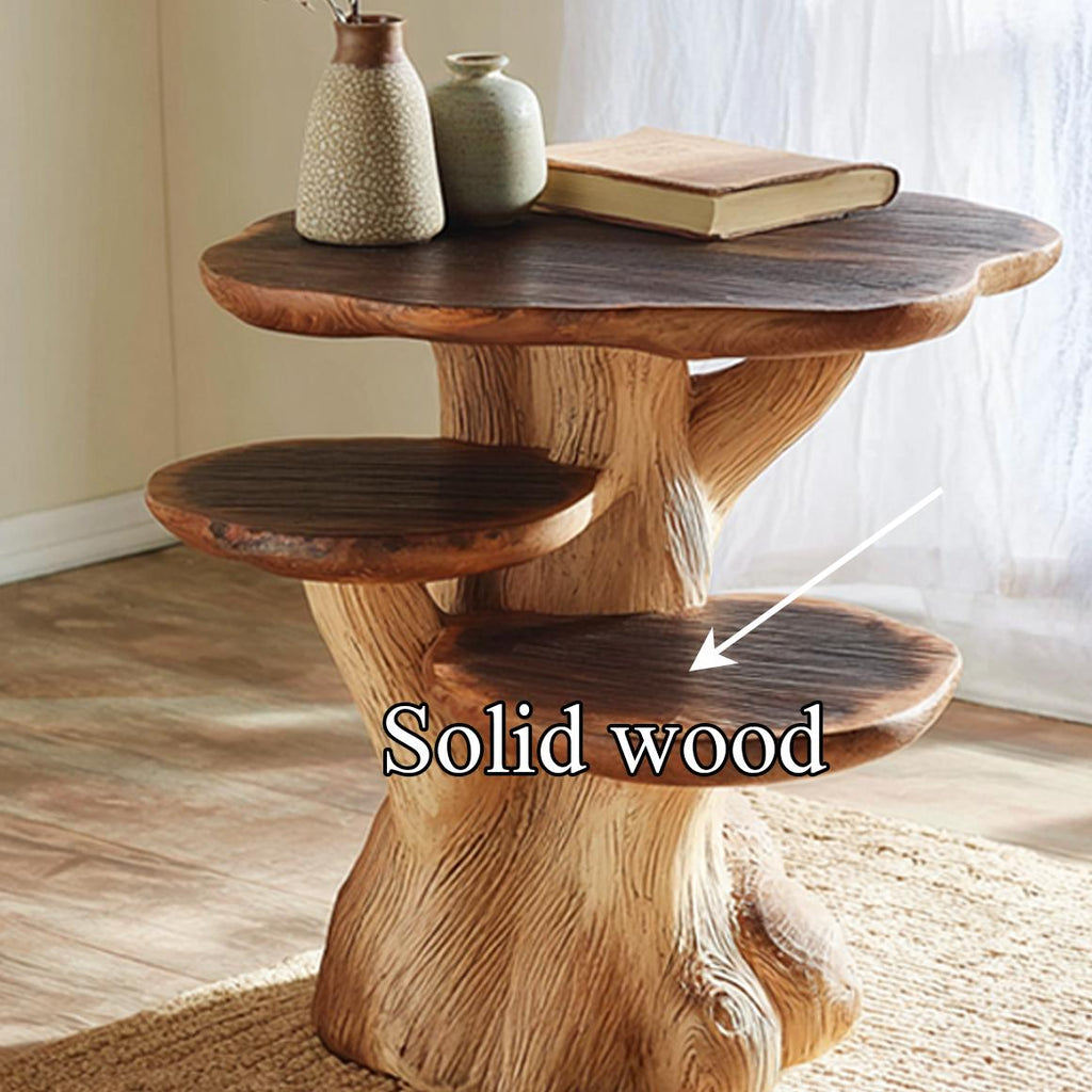 Rustic Mushroom End Table Living Room