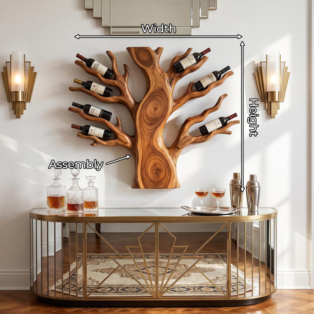 Coastal Floating Wine Rack For Living Room SILDTTRWH113