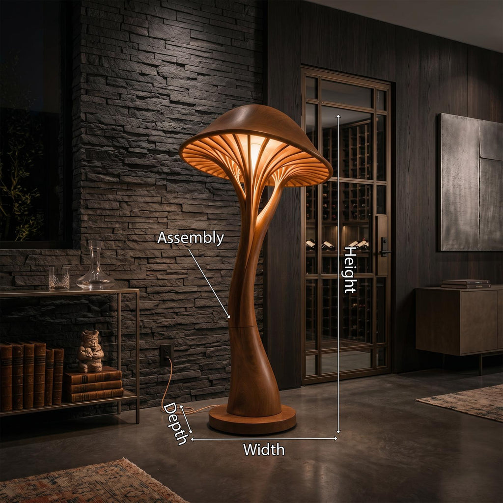 Contemporary Bloom Mushroom Floor Lamp For Living Room SILDTTNLAM012
