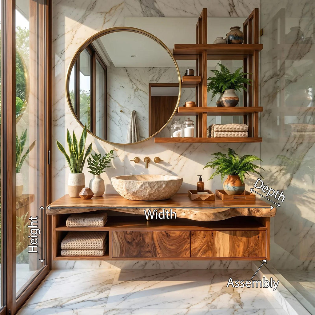 Handcrafted Floating Vanity For Elegant Bathroom SILDTTRBRV028