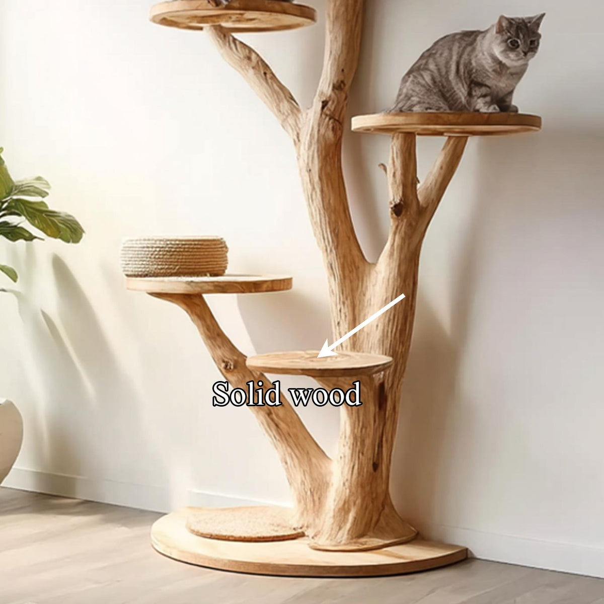Rustic Tree Cat Tower Modern Living Room SINLSATT024
