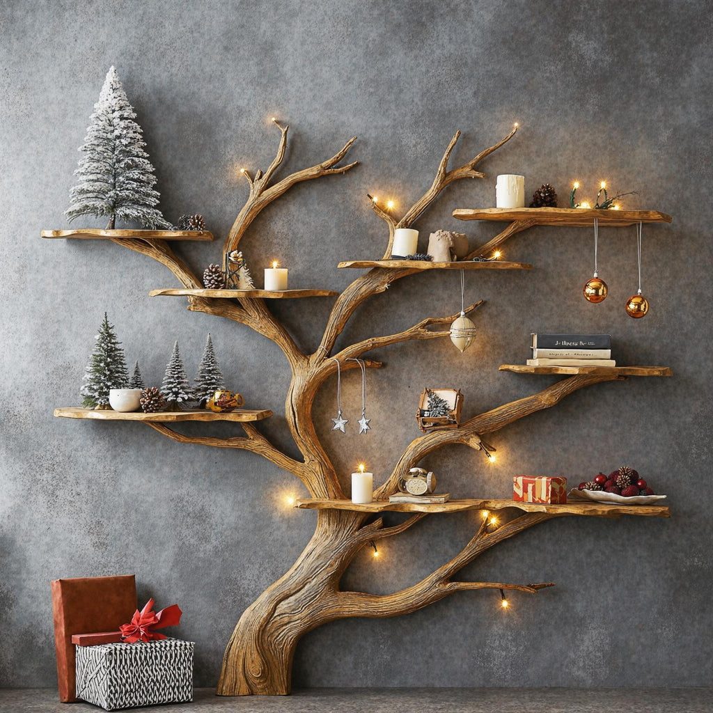 Tree Branch Montessori Bookshelf Mid Century Bookcase Home Decor