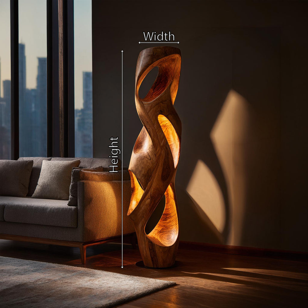 Mid-Century Decorative Table Lamp, Wooden Bedside Accent Light for Entryway Console & Hallway