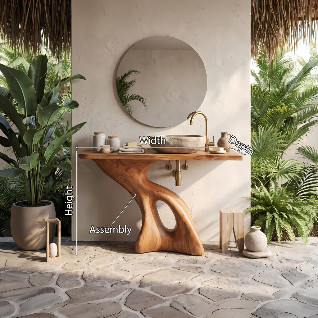 Rustic Solid Vanity For Vintage Bathroom Styling SILDTTNBRV009