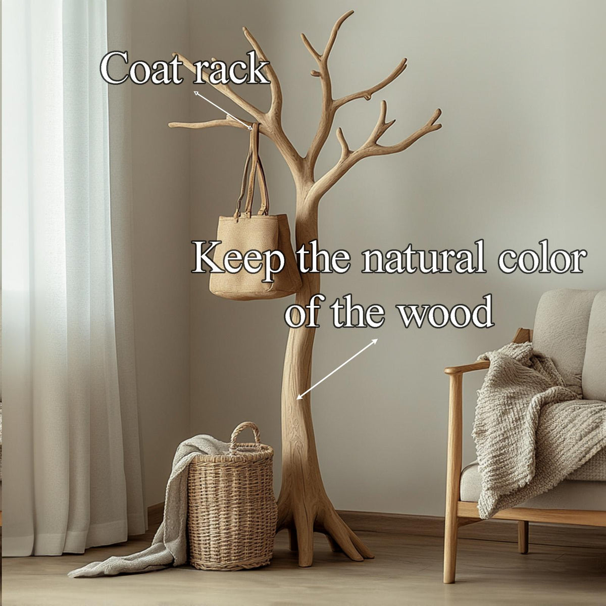 Custom Coat Rack Solid Wood Living Room Decor Gifts Decorations