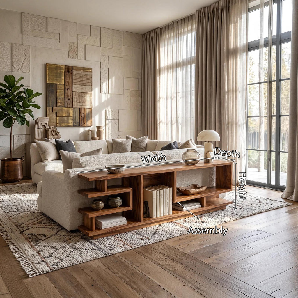 Minimalist Open Console Cabinet For Lounge Interior