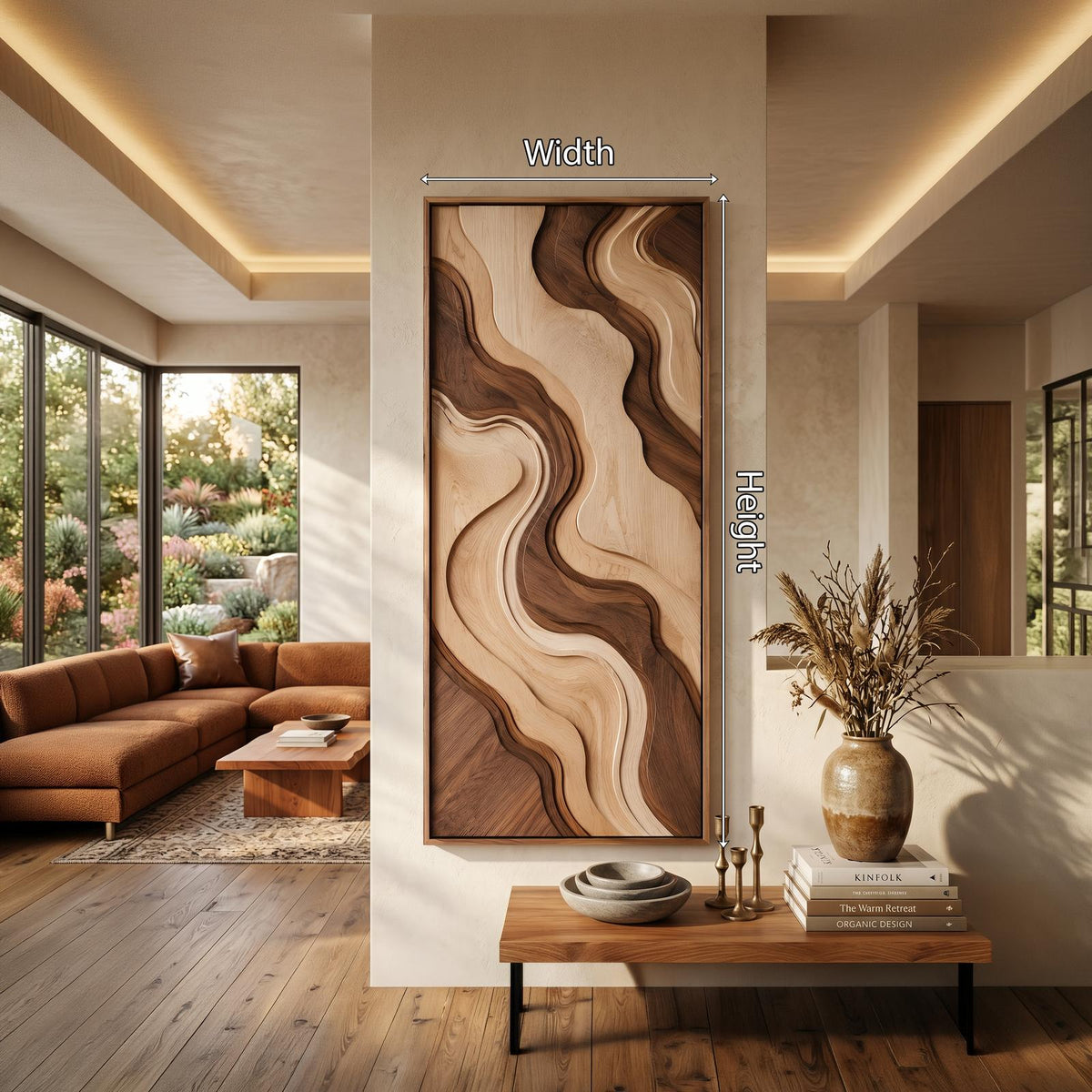 Contemporary Curved Line Wall Art For Lounge Area SILDTTNWA156