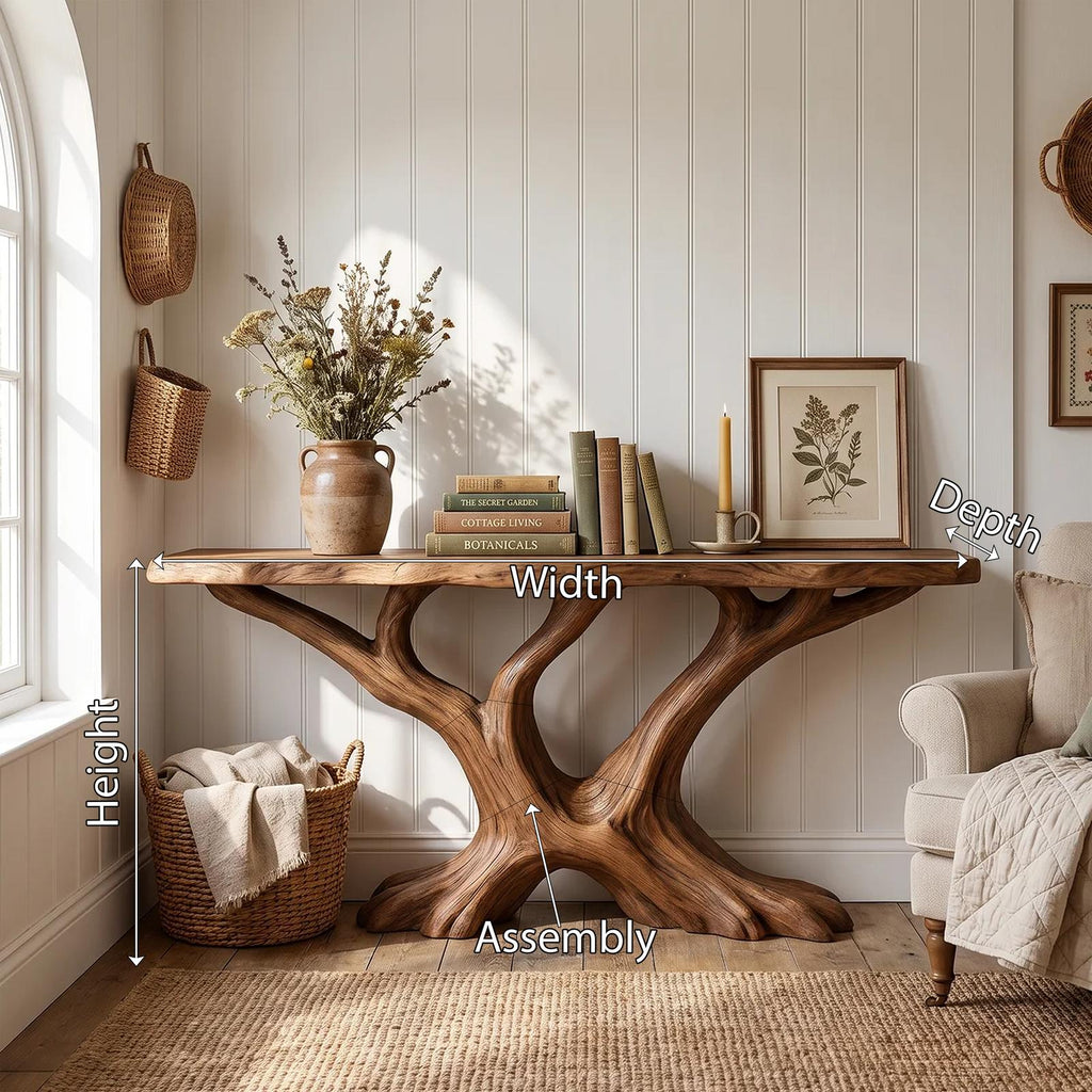 Contemporary Sculptural Console Table Modern Entryway