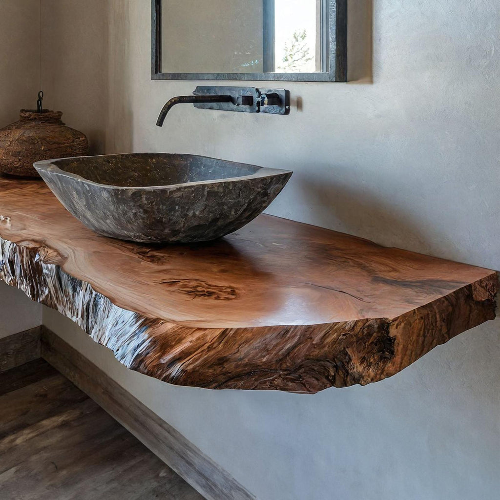 Handcrafted Counter Bathroom Vanity Shelf