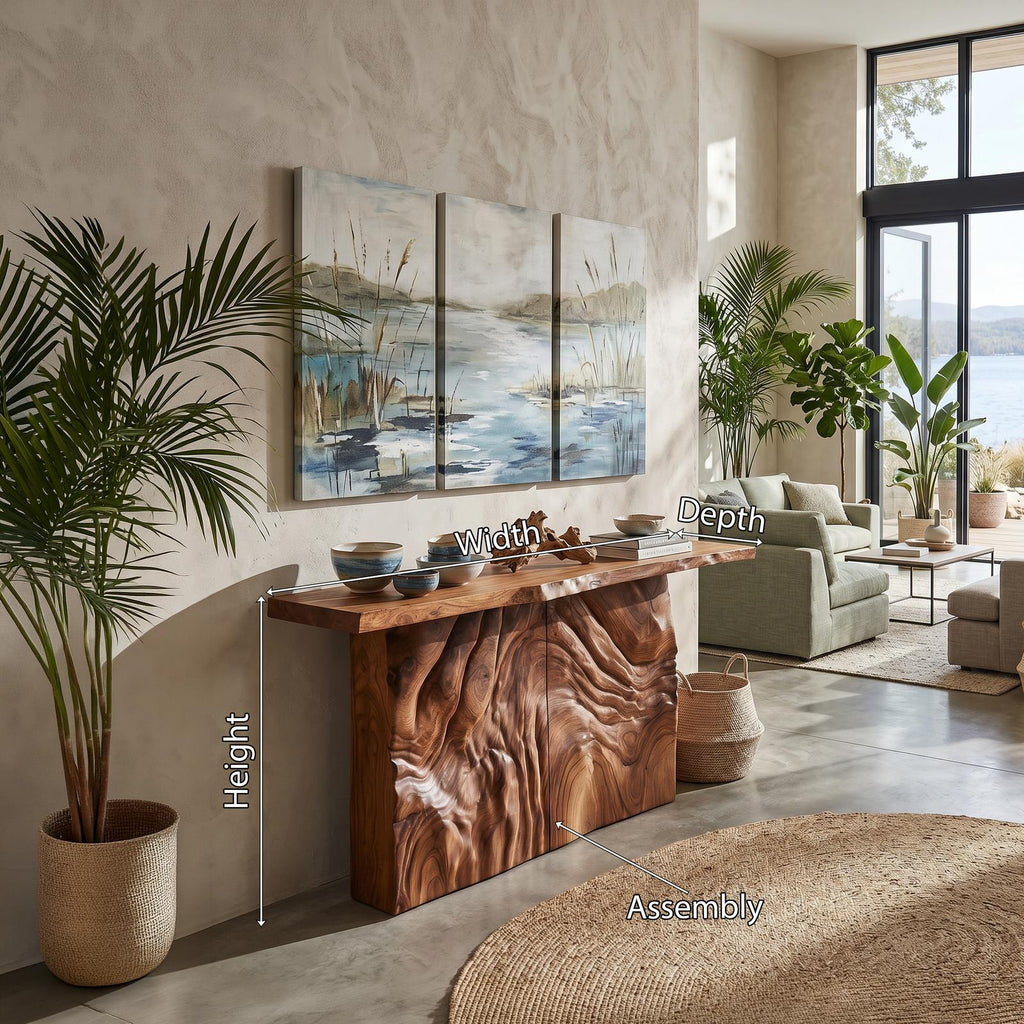 Modern Sculpted Base Display Table For Lounge Interior Space
